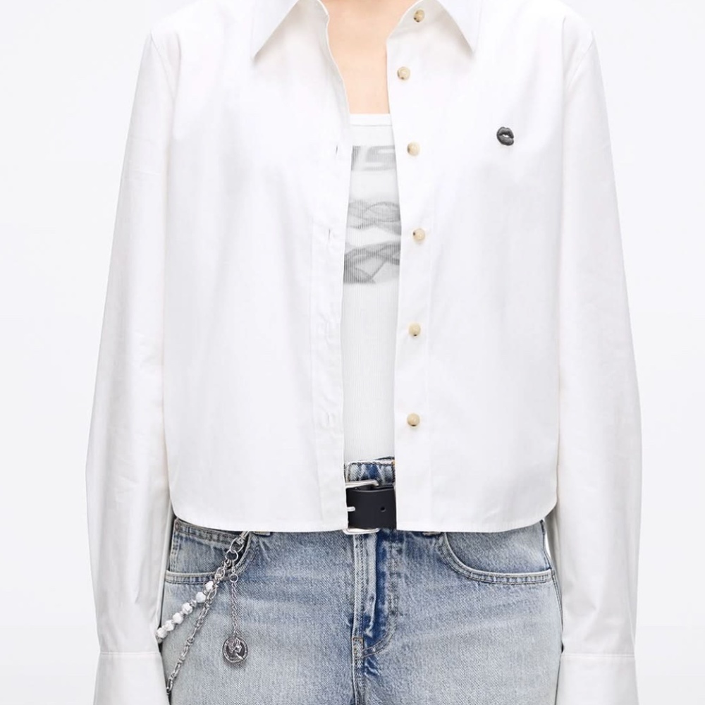 MISS SIXTY LIP PRINT EMBROIDERED SHIRT new with tags (NWT)